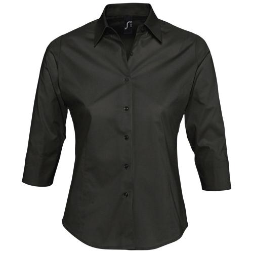 Рубашка женская с рукавом 3/4 Effect 140 черная, размер XXL