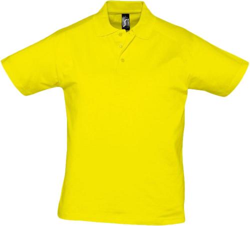 Рубашка поло мужская Prescott men 170 желтая (лимонная), размер L