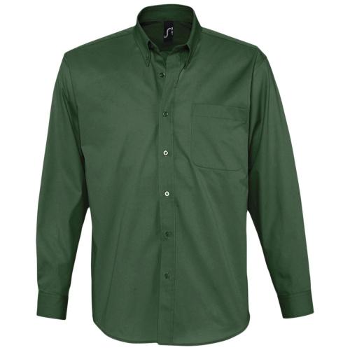 Рубашка мужская с длинным рукавом Bel Air темно-зеленая, размер 4XL