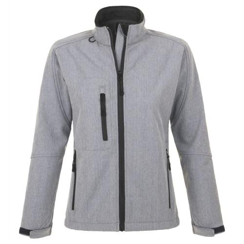 Куртка женская на молнии Roxy 340, серый меланж, размер XXL