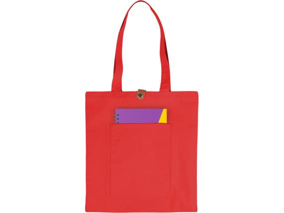 Cумка «Clip» из хлопка 340 г/м2 с застежкой из экокожи