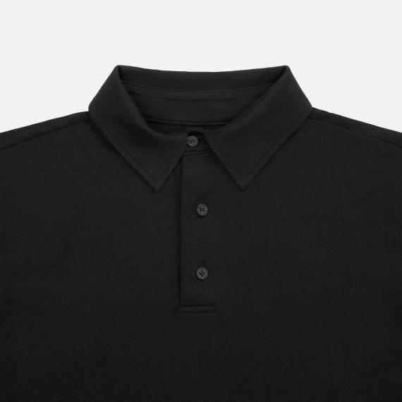 Рубашка поло унисекс Senti, черная, размер S