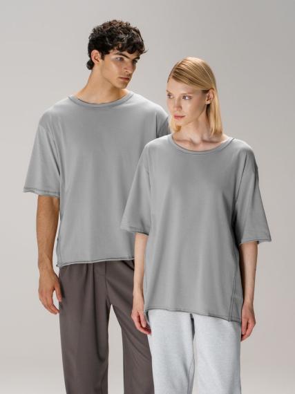 Футболка оверсайз унисекс Vozduh, светло-серая, размер XL/XXL