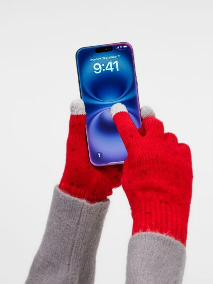 Перчатки сенсорные Spotti Senso, красные, размер S/M