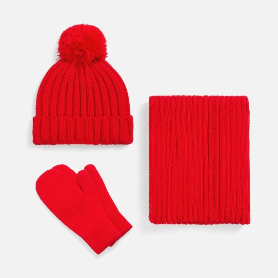 Варежки HappyGo, красные, размер S/M