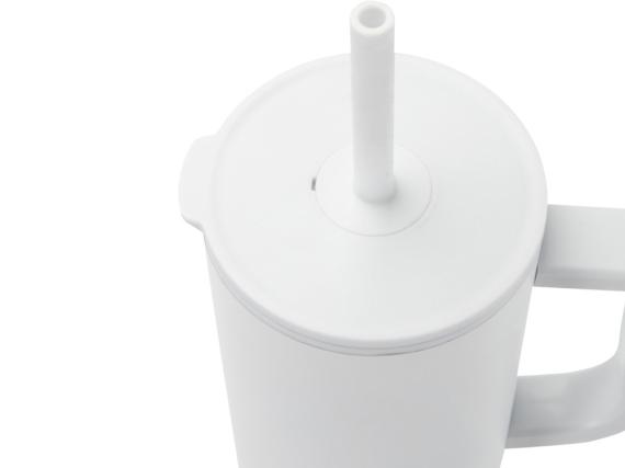 Герметичная термокружка «Brady» с силиконовой трубочкой, переработанная сталь, 900 мл