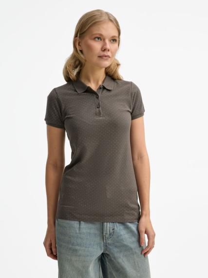 Рубашка поло женская Brandy Women темно-серый с белым, размер XL