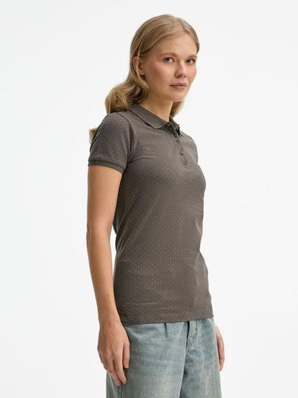 Рубашка поло женская Brandy Women темно-серый с белым, размер XL