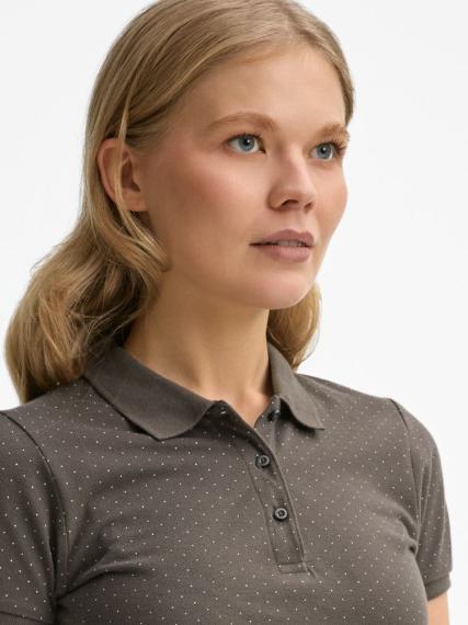 Рубашка поло женская Brandy Women темно-серый с белым, размер XL