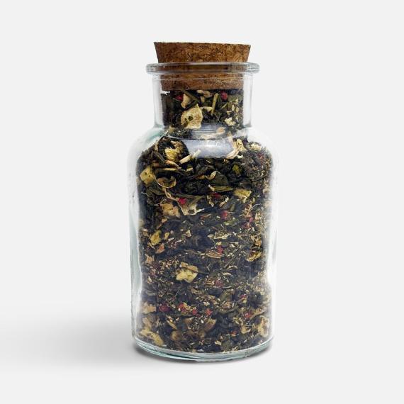 Чай «Сокочай», зеленый с соком имбиря, яблоком, гвоздикой и розовым перцем