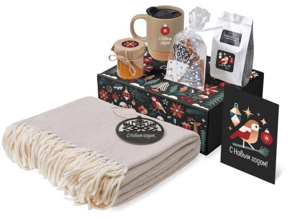 Подарочный набор «Re:Nest» с пледом, кружкой и вареньем