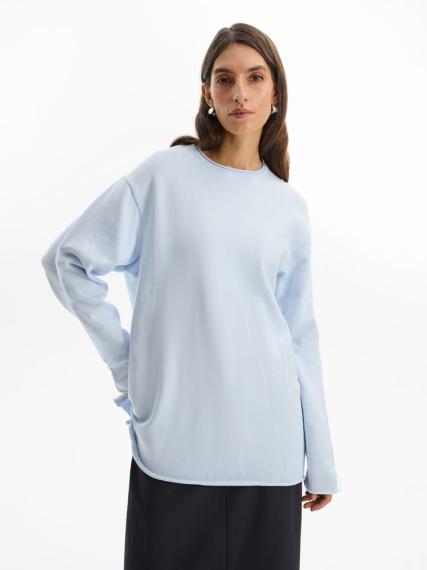 Лонгслив унисекс Siluetti Fuori, светло-голубой, размер S/M