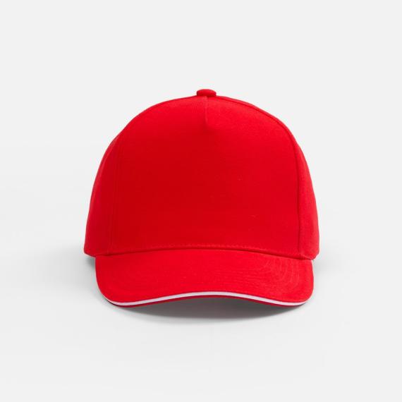 Бейсболка Classic 2.0, красная с белым кантом