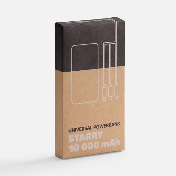 Аккумулятор Uniscend Starry с подсветкой, 10000 мАч, черный