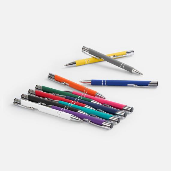 Ручка шариковая Keskus Soft Touch, красная