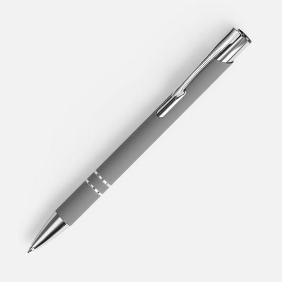 Ручка шариковая Keskus Soft Touch, серая