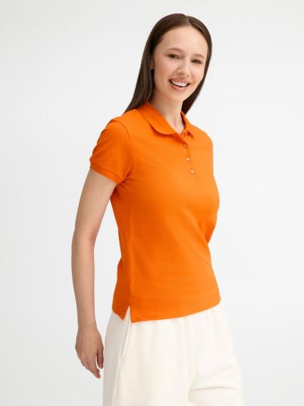 Рубашка поло женская People 210 оранжевая, размер M