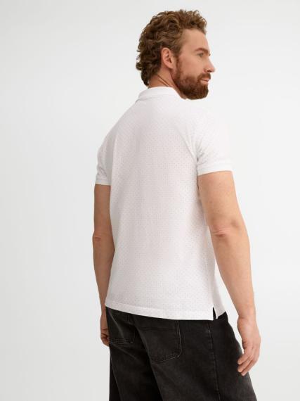 Рубашка поло мужская Brandy Men, белая с темно-синим, размер L