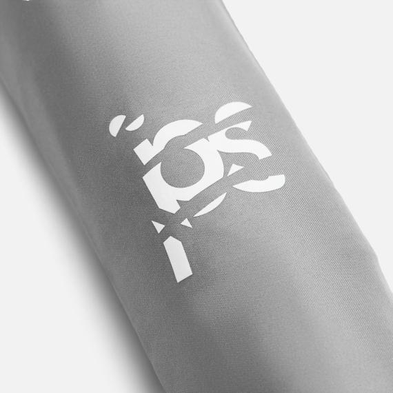 Зонт складной Hard Work с проявляющимся рисунком, серый