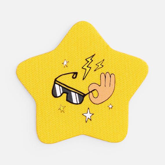 Наклейка тканевая Lunga Bial, M, желтая