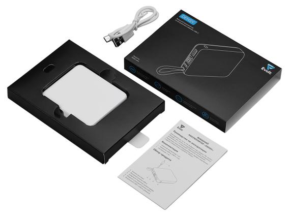 Внешний аккумулятор со встроенным кабелем USB-C «Дэнси», 5000 мАч