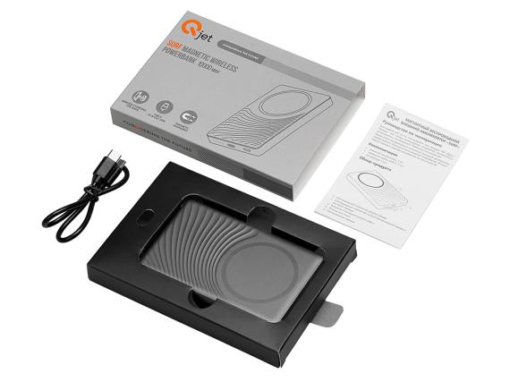 Магнитный беспроводной внешний аккумулятор «Сёрф», 10000 мАч