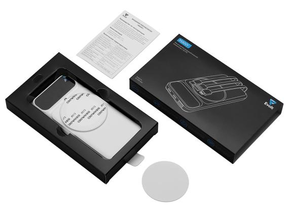 Магнитный беспроводной внешний аккумулятор со встроенными кабелями «Мэни», 10000 мАч