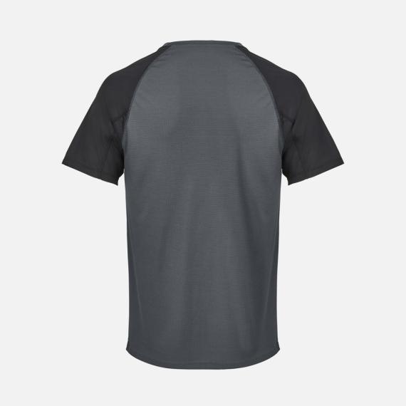 Футболка спортивная унисекс Vortex, черная с темно-серым, размер L