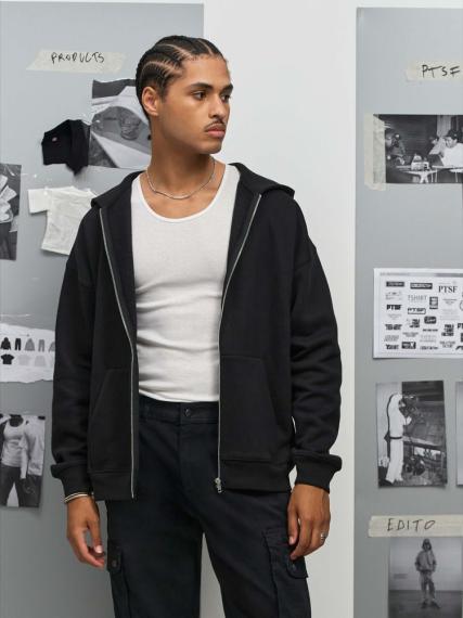 Толстовка унисекс на молнии Jelo, серый меланж, размер XS