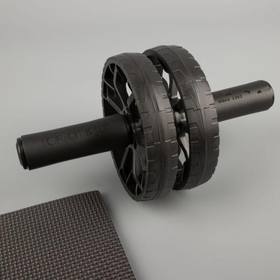 Ролик для пресса с ковриком Presswork, черный