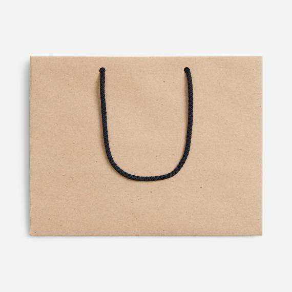 Пакет бумажный Stor, неокрашенный с черными ручками