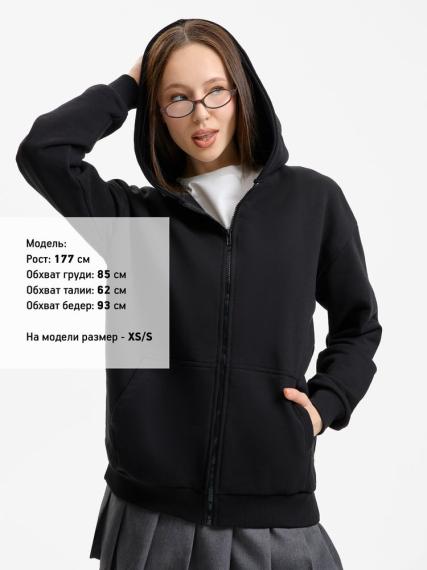 Толстовка унисекс оверсайз Sartoro, черная, размер XL/XXL