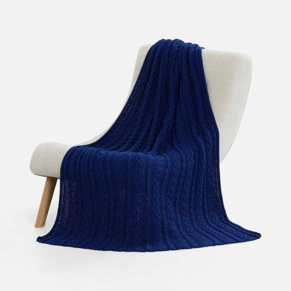 Плед Eloisa, темно-синий (кобальт)