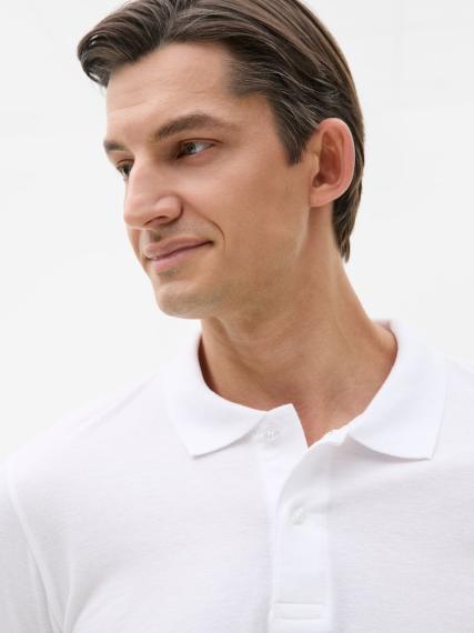 Рубашка поло мужская с длинным рукавом Perfect LSL Men белая, размер L